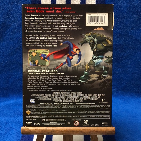 Superman Doomsday (DVD) DC Universe Exclusive CD-Rom Bonus Disc Hologram Sleeve - Picture 3 of 10